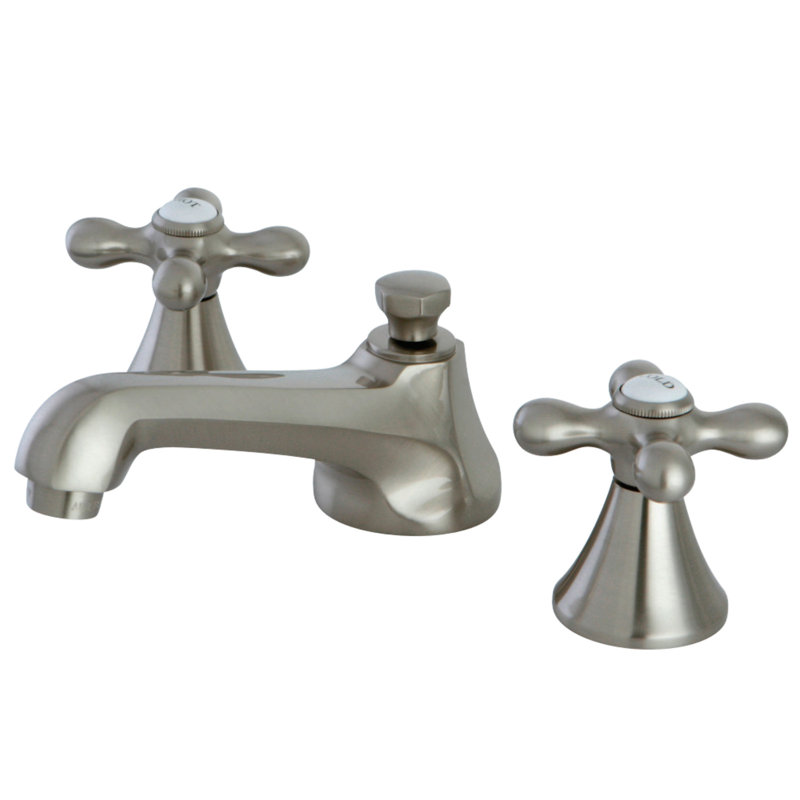 Metropolitan Widespread Bathroom Faucet with Drain Assembly, Brushed Nickel