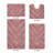 Hugo Premium 100% Cotton 2370 GSM 4-Piece Tufted Bath Rug Set with Non-Slip Spray Latex Backing, OEKO-TEX® Certified, Super Absorbent & Machine Washable, Pink-286268724-311034151