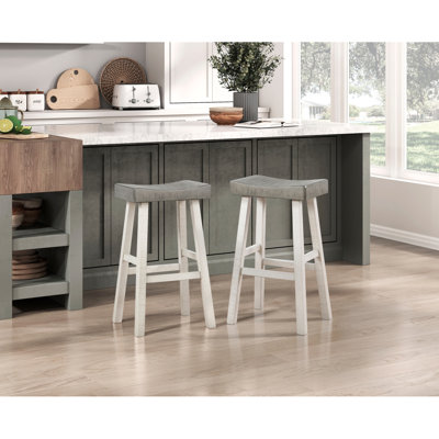Ensemble bistro 4 pièces, tabourets de table et de bar et mobilier en bois d'hévéa massif transitionnel