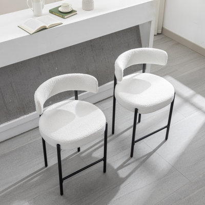 Najira Upholstered Counter Stool with Metal Frame