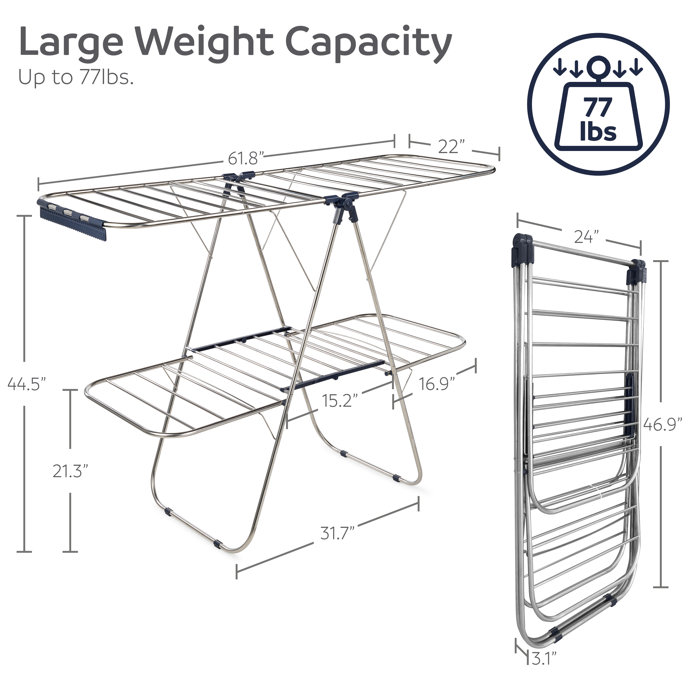 Rebrilliant Stainless Steel Foldable Gullwing Drying Rack & Reviews ...