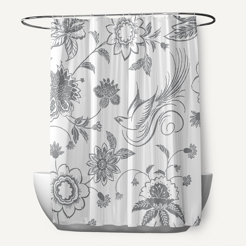 Rideau de douche Everill, Gris, H 74 po x l 71 po