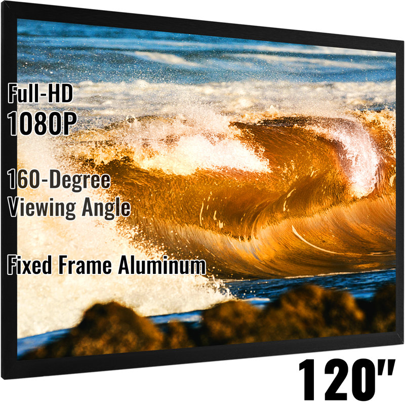 Stellweilan Tessberg Fixed Frame Projector Screen Projector Screen, 58.7" H x 104.3" W