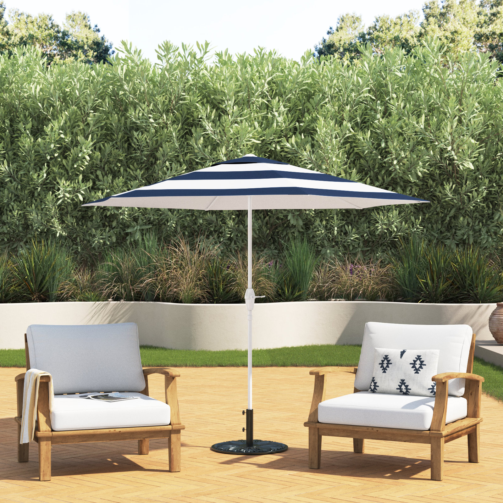 Jelena 89'' Outdoor Umbrella, Blue