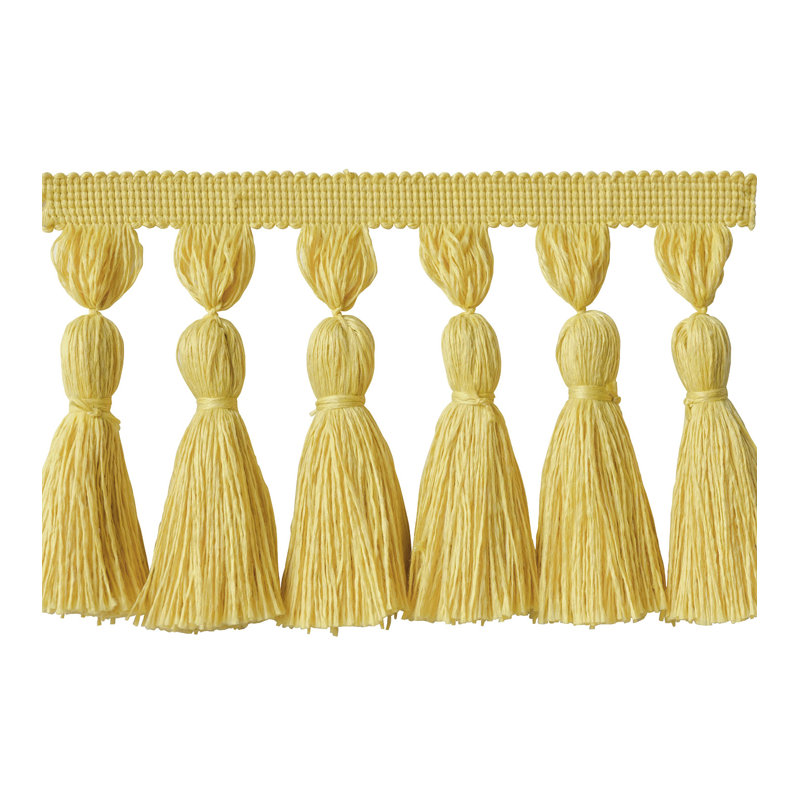 Hullabaloo Tassel Trim B Fabric, Yellow
