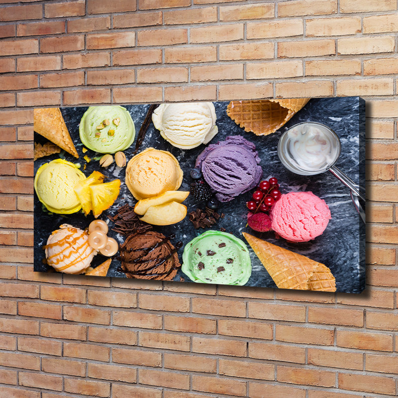 Colourful Ice Cream - Wrapped Canvas Print