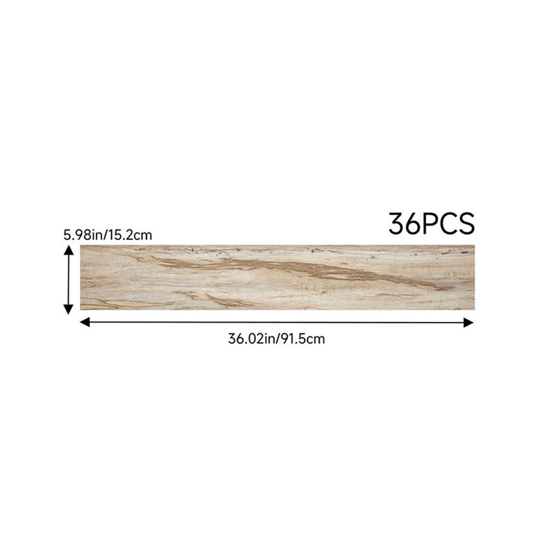15.2x91.5 cm 36Pcs Self Adhesive PVC Flooring, Wood