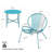 Patio Furniture Set 3 Pieces, Shell Shape Garden Bistro Set-2027691482