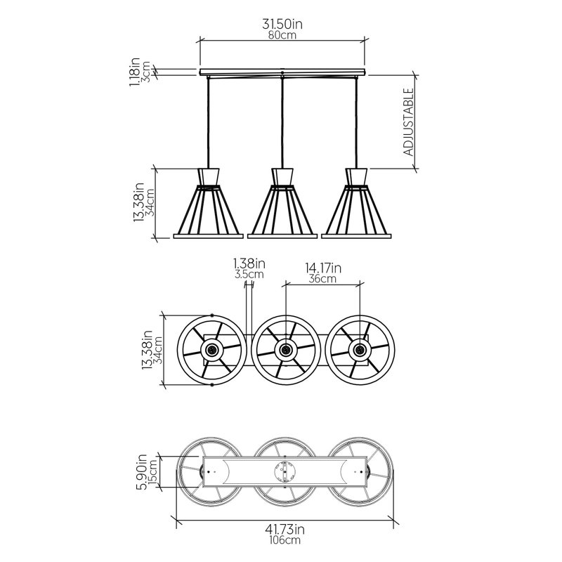 Corda 3 - Light Pendant, Louro Freijo