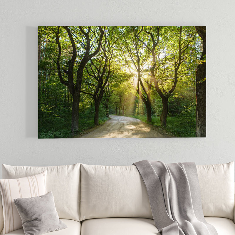«Evening in Green Forest», art mural sur toile, H 40 po x l 60 po, Toile tendue