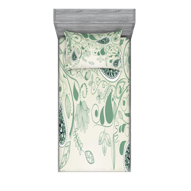Microfiber Sheet Set, Queen Sheet Set with Fitted Sheet, Green