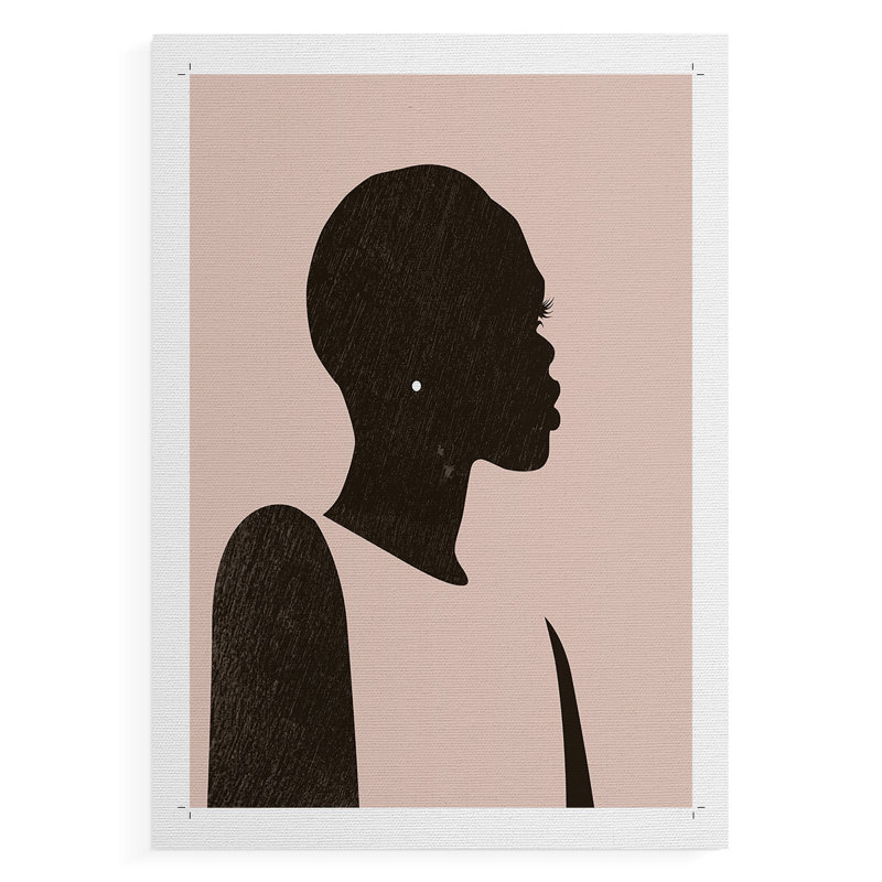 Pink Silhouette II -Canvas Print Only - NOT FRAMED, 27" H x 18" W