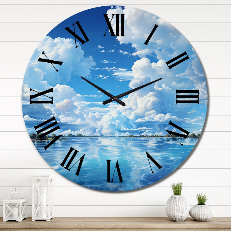 Horloge murale en métal Benjamin, Très grand