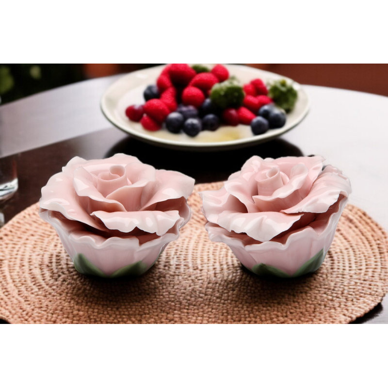 Cosmos Gifts Rose Salt and Pepper Set