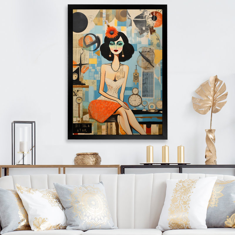 Debany Mid Century Retro Rhythms II - impression, Cadre simple noir, H 20 po x l 12 po x P 1 po