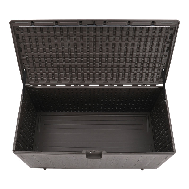Garden Sanctuary 127cm W 477L Plastic Lockable Deck Box, Brown