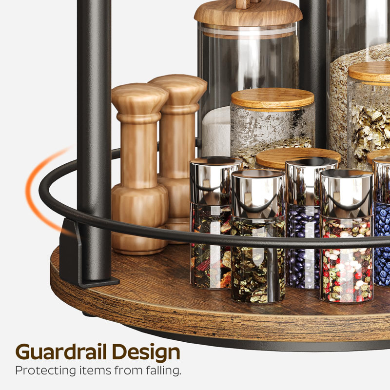 Spice Rack, Set Of 2 Lazy Susan Organizer, 2-Tier Turntable Organizer