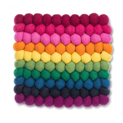 Ensemble de sous-verres à rayures 4 pièces