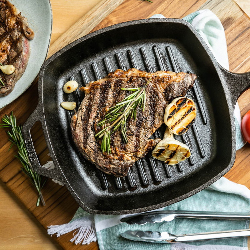 26.67cm Cast Iron Grill Pan / Griddle Set
