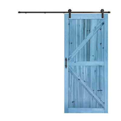 Porte de grange en bois sans finition