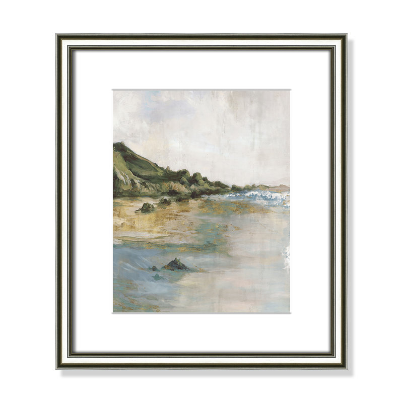 Impression «Tide’s Edge» par Casa Fine Arts, Impression encadrée argentée classique avec pass