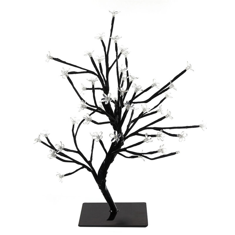 Night Light LED Light Warm White Tree Light Branch Potted Night Light With 48 LED Beads