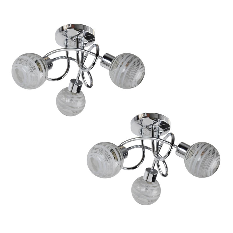 Iacovelli Glass Semi Flush Mount