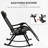 Outdoor Rocking Chairs, Foldable Reclining Anti Gravity Lounge Rocker W/ Pillow, Cup & Phone Holder-1997528913