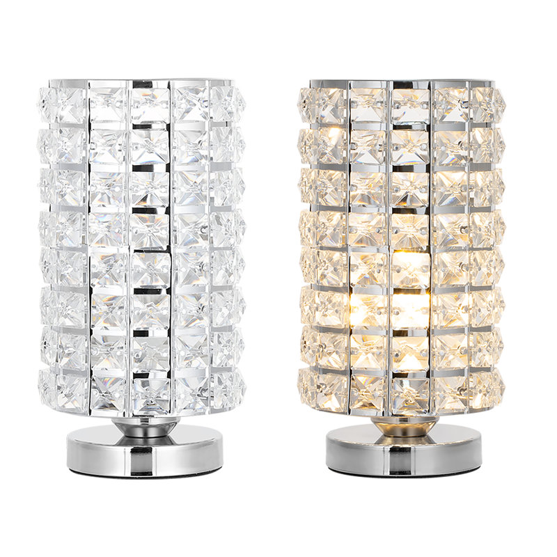 Lampe de table argentée 9,8 "