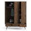 Levine 3 Door Manufactured Wood Wardrobe-361231043