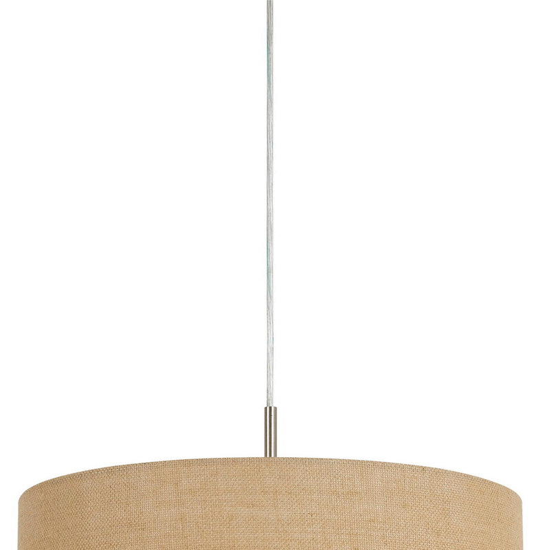 Luminaire suspendu tambour 3 lumières Arlen, Beige
