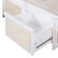 Banc pour chaussures rétro avec tiroirs en rotin et coussin capitonné-1494308484