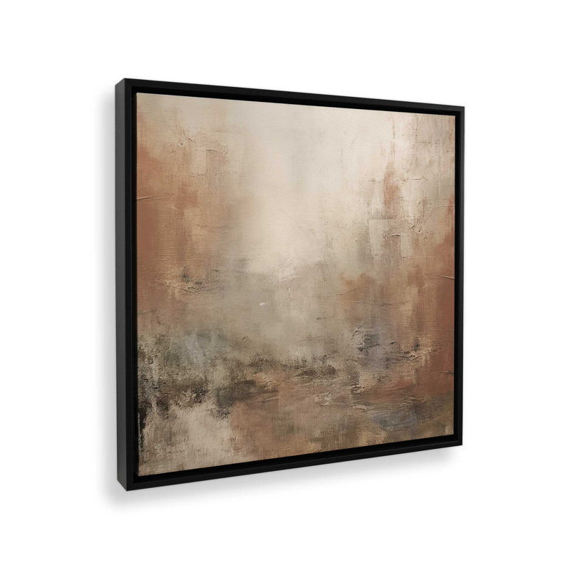 «Russet Mist Déroulant», reproduction sur toile roulée, Cadre flottant, H 12,75 po x l 12,75 po x P 1,75 po, Noir satiné