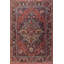 Tapis décoratif brun à motif tissé rétro-2136711498