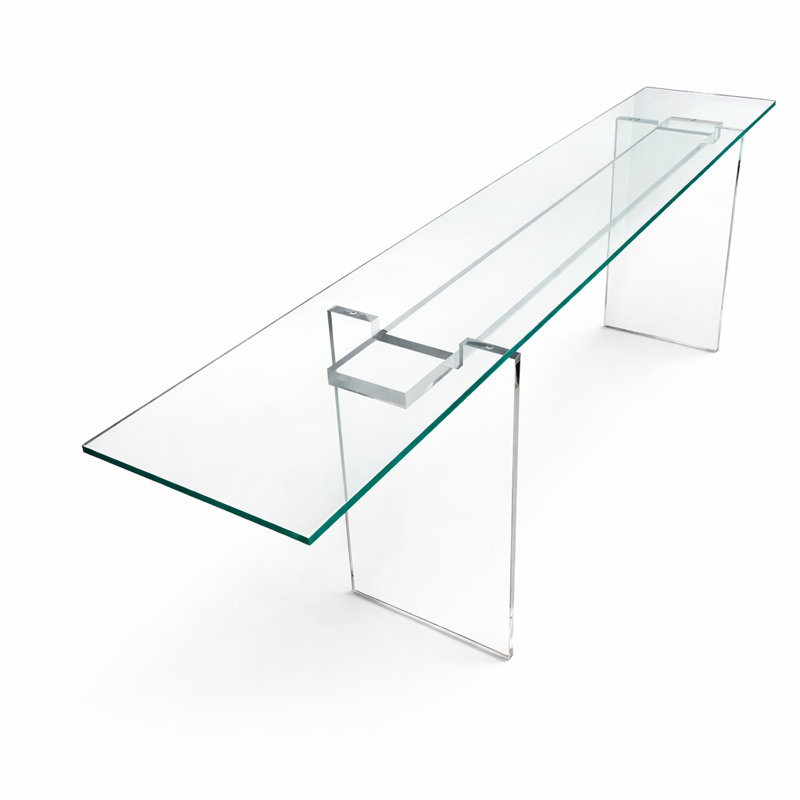 80'' W Glass Console Table