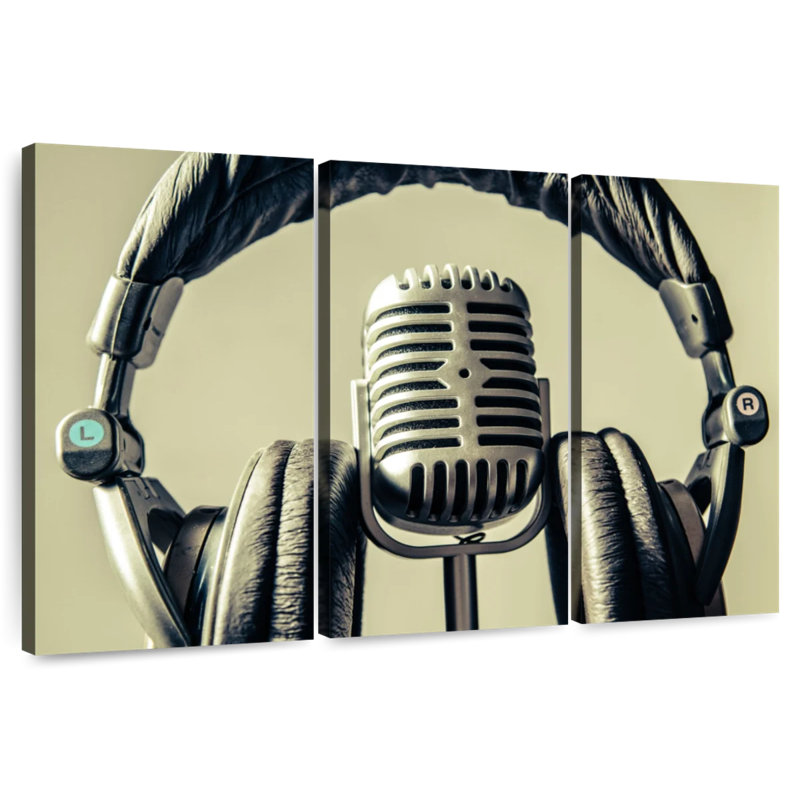 Abarca Microphone And Headphone, 48" H x 74" W