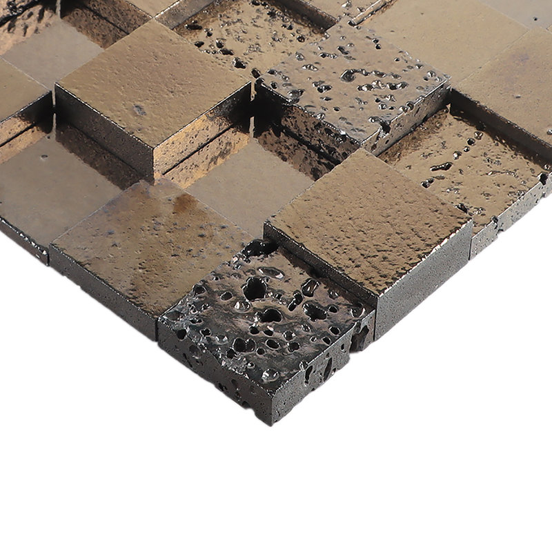 Carreau de mosaïque Art Lava Blocks (1,07 pieds carrés / chaque), Brun/beige