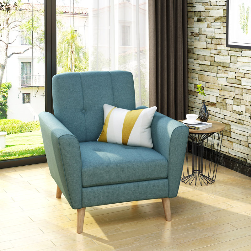 Fauteuil club Mid Century, Bleu