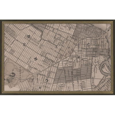 New York Vintage Grid Map D Print by Thom Filicia