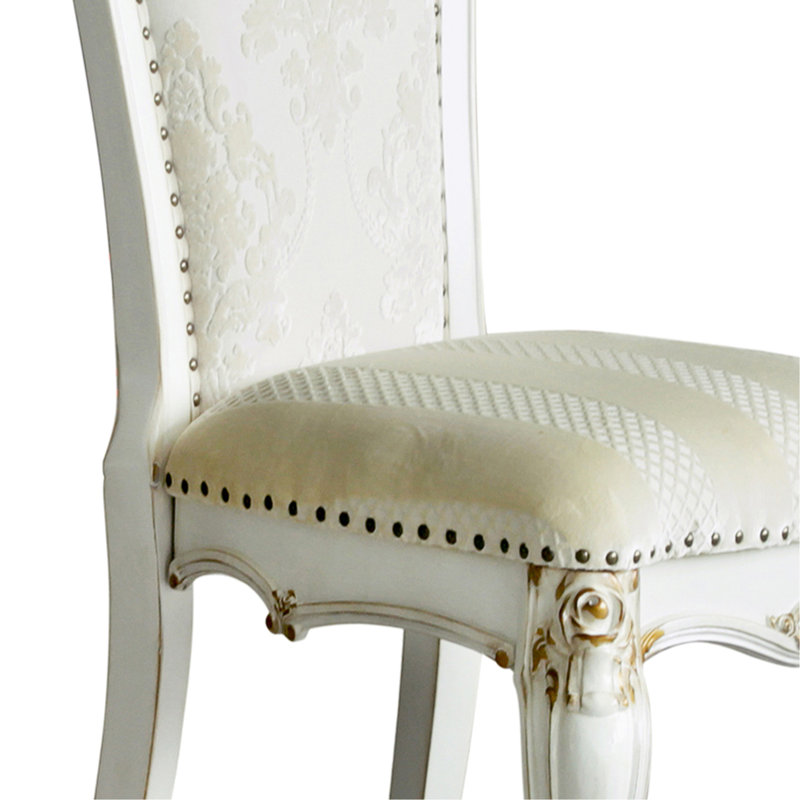 2 pièces de chaises de salle à manger caramel et perle antique - sophistiquées avec rembourrage en mousse et structure en bois d'hévéa