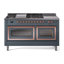 ILVE Nostalgie II Noblesse 60 in Dual Fuel Range 7 Burner, Griddle, Frenchtop-1606748008-1606748021