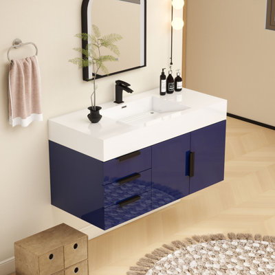 Ensemble de meuble-lavabo simple mural 42 po