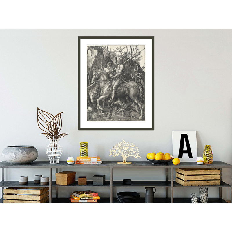 «Knight Mort and Devil» par Albrecht Dürer, impression giclée sur cadre, H 41,32 po x l 33,5 po