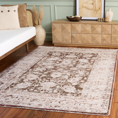 Tapis oriental blanc / beige