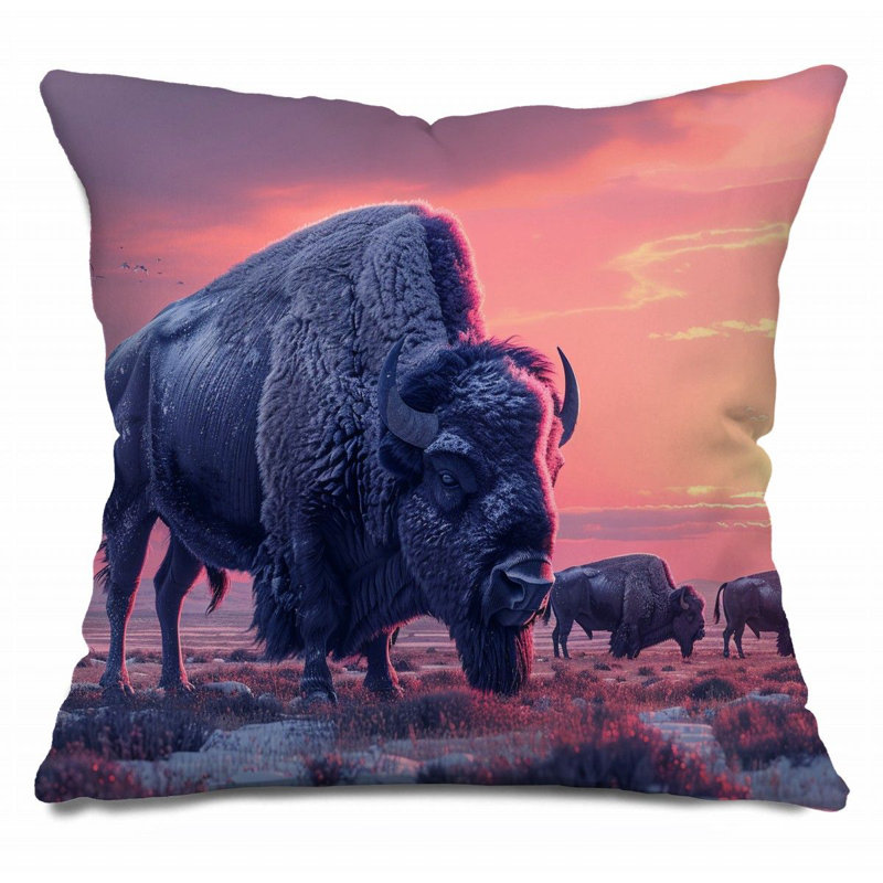 Coussin Sunset, H 18 po x l 18 po