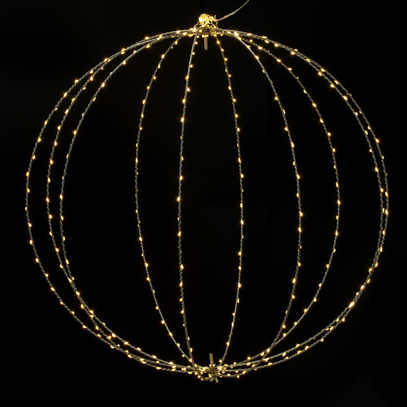Warm White LED Ball Steel Wire Silhouette Light., 400, 24" H x 24" W x 24" D