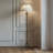 Brownness+White Iron+Fabric Free form Floor Lamps