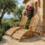 Teak Adirondack Chair with Ottoman