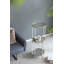 P 3 x D 39 x 39,5 po, luxueux blanc et or