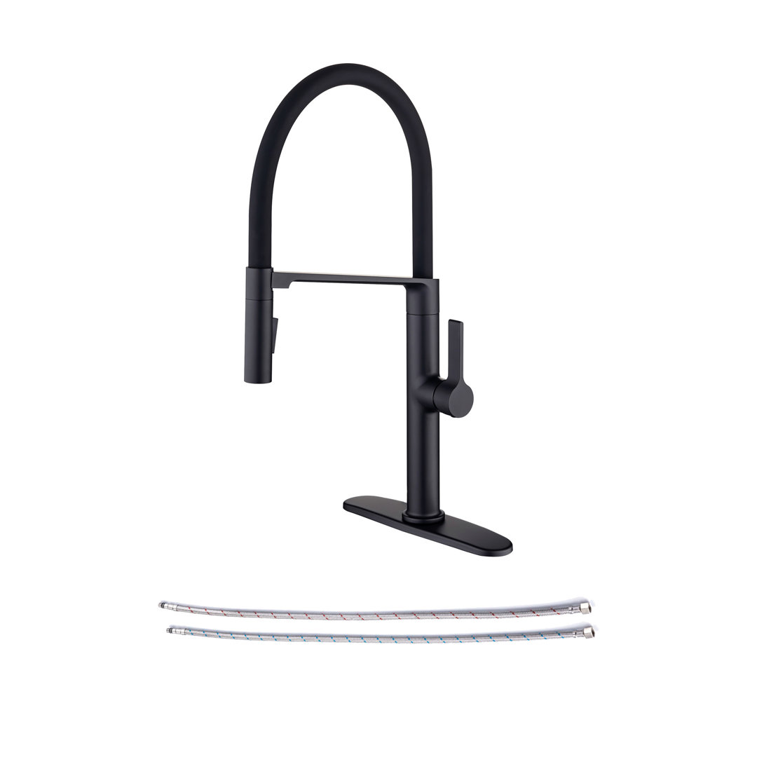 Magnetic Brushed Nickel Pull Out Touch Single Handle Kitchen Faucet Rainlex 